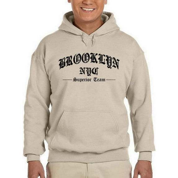 Brookln Gothic Font Hoodie Men -Image by Shutterstock, Male 3X-Large