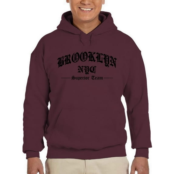 Brookln Gothic Font Hoodie Men -Image by Shutterstock, Male 5X-Large