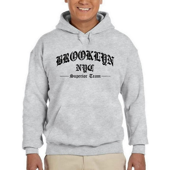Brookln Gothic Font Hoodie Men -Image by Shutterstock, Male XX-Large