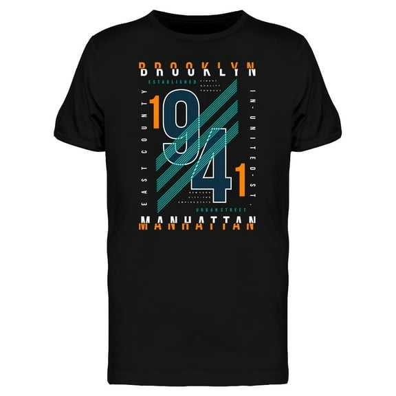 Brooklyn 1941 Msnhattan Graphic T-Shirt Men -Image by Shutterstock, Male 3X-Large