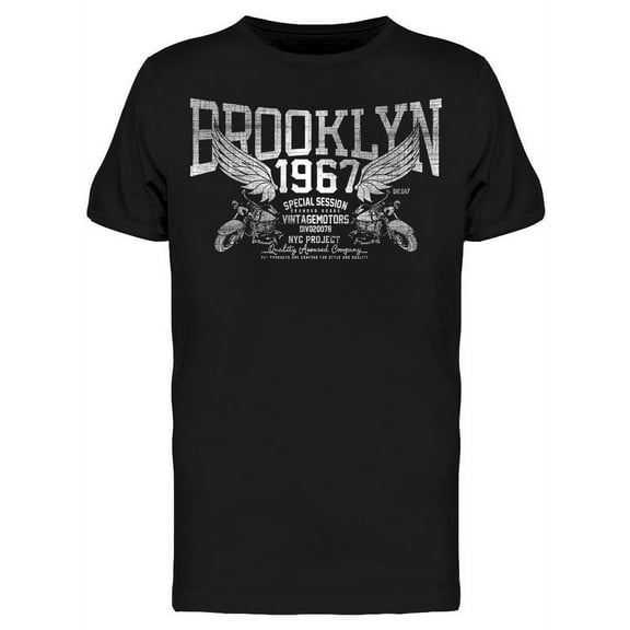 Brooklyn 1967 Vintage Motors T-Shirt Men -Image by Shutterstock, Male Large