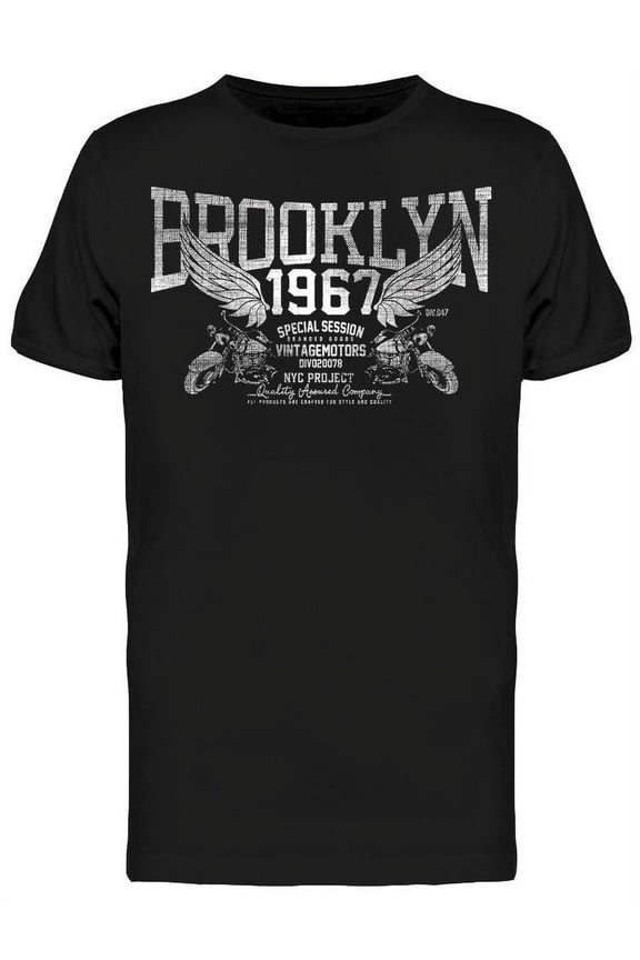 Brooklyn 1967 Vintage Motors T-Shirt Men -Image by Shutterstock, Male Medium
