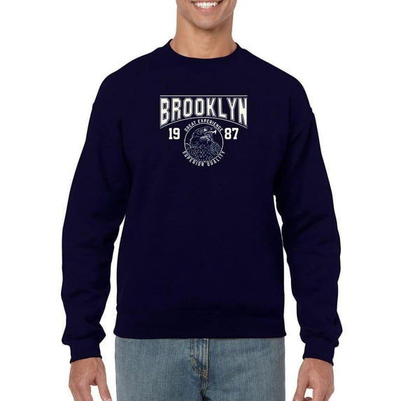 Brooklyn 1987 College Style Sweatshirt Men -Image by Shutterstock, Male 3X-Large