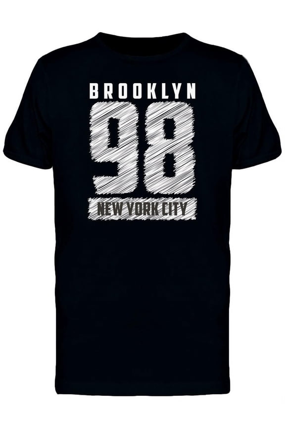 Brooklyn 98 Line Art T-Shirt Men -Image by Shutterstock, Male XX-Large