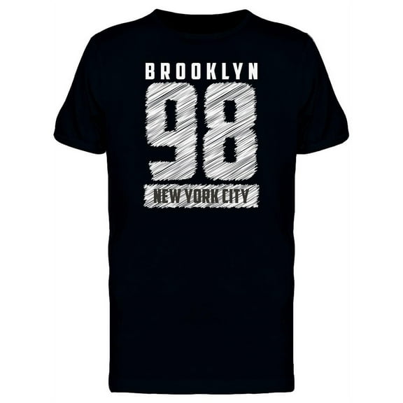 Brooklyn 98 Line Art T-Shirt Men -Image by Shutterstock, Male x-Large
