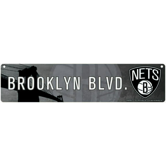 Brooklyn Basketball Nets 16" inch Garage Street Sign - perfect for anywhere you choose to hang it