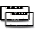 thumbnail image 1 of Brooklyn Basketball Nets (Set of 2) Chrome Metal License Plate Frames with Bold Full Frame Design, 1 of 6