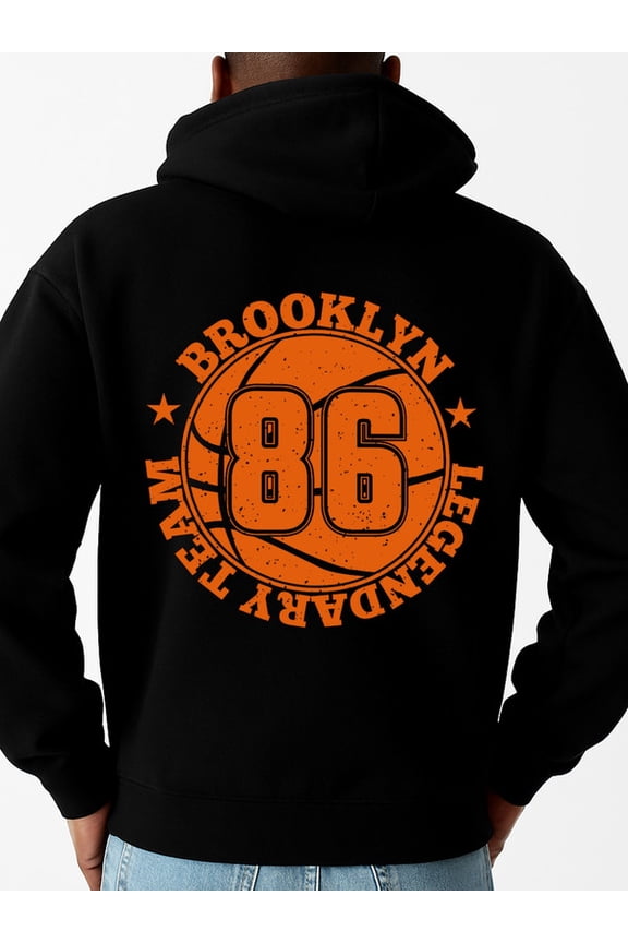 Brooklyn Basketball hoodies & sweatshirt men's sweater hoodie black Hooded Design, Comfortable Pullover Hip-Hop Streetwear Everyday Styling winter Basic Unisex hoodie