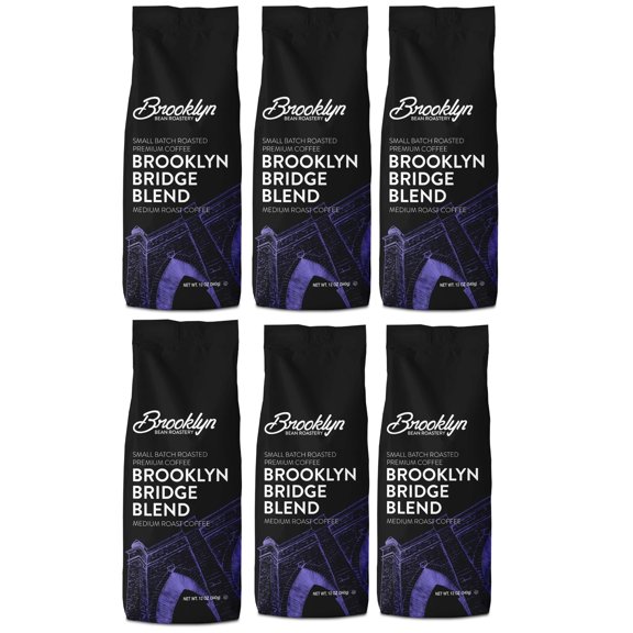 Brooklyn Bean Roastery Brooklyn Bridge Coffee Pods for Single-Serve Coffee Brewers, 6-Pack
