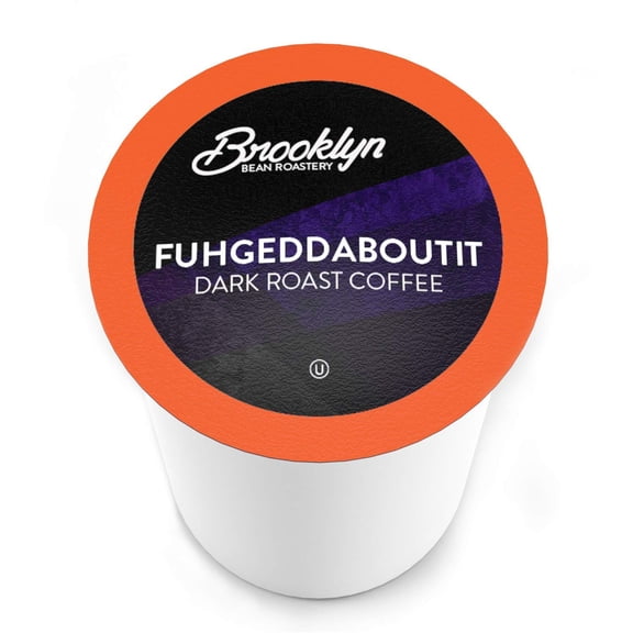 Brooklyn Beans Fuhgeddaboutit Gourmet Coffee Pods - Compatible with Keurig 2.0 K Cup Brewers, 12 Count, Bold and Rich Dark Roast