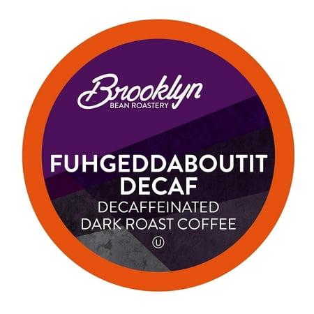 Brooklyn Bean Roastery Fuhgeddaboutit Decaf Coffee Pods for Single-Serve Coffee Brewers, 40-Pack