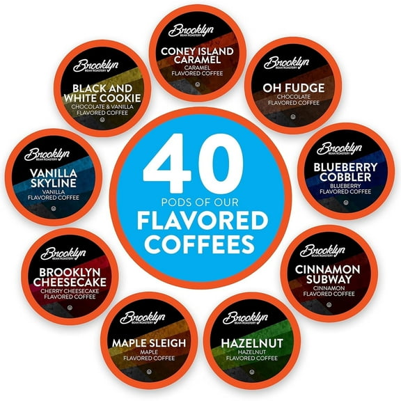 Brooklyn Bean Roastery Medium Roast Gourmet Coffee Pods, 40-Pack