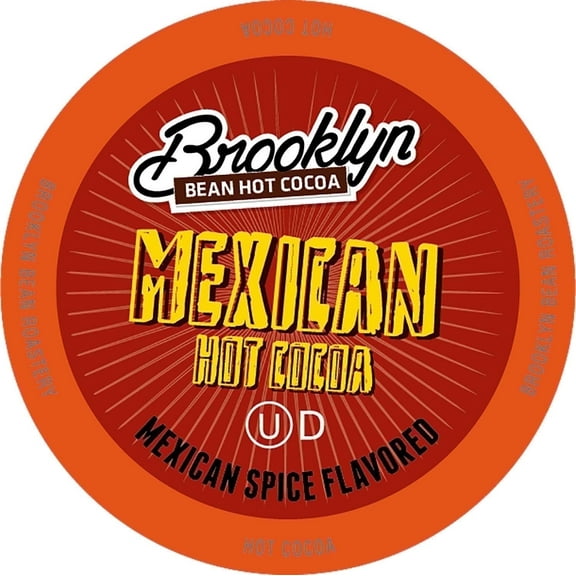 Brooklyn Bean Roastery Mexican Chocolate Hot Cocoa Pods for Single-Serve Coffee Brewers, 40-Pack