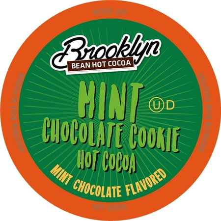 Brooklyn Bean Roastery Mint Chocolate Cookie Hot Cocoa Pods for Single-Serve Coffee Brewers, 40-Pack