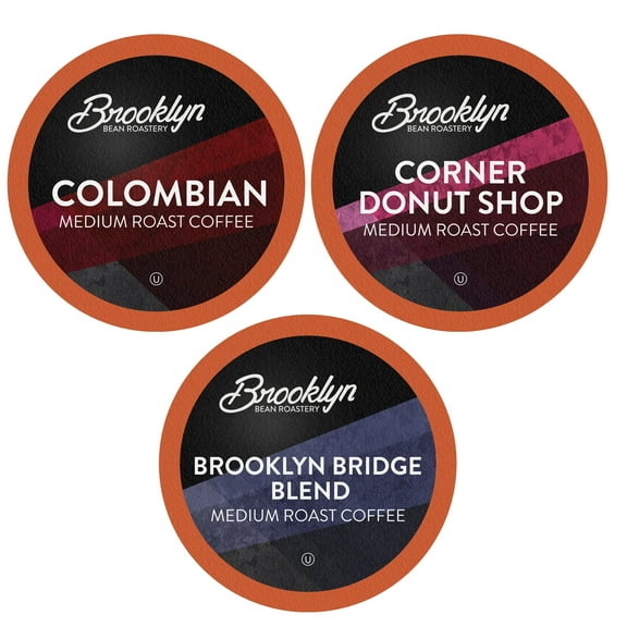 Brooklyn Bean Roastery Single-Serve Medium Roast Coffee Pods Variety Pack for Coffee Brewers, 40-Pack