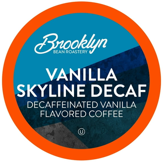 Brooklyn Bean Roastery Vanilla Skyline Decaf Coffee Pods for Single-Serve Coffee Brewers, 40-Pack