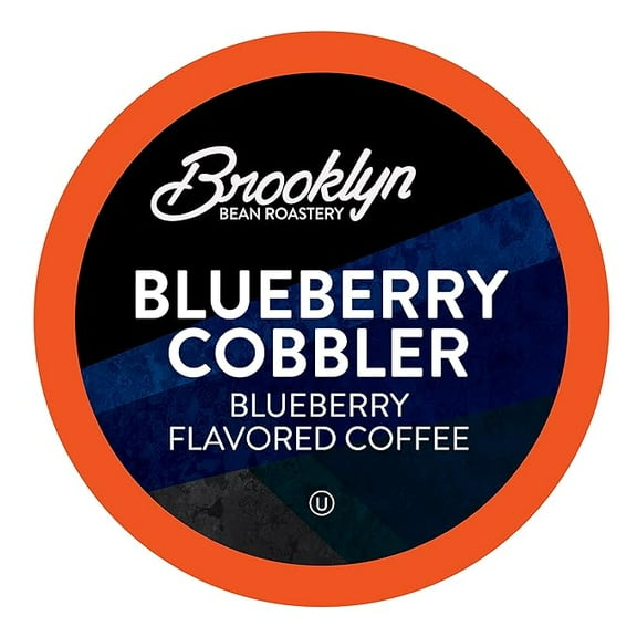 Brooklyn Beans Blueberry Cobbler Coffee Pods, Flavored Gourmet Pack, 40 Count - Compatible with Keurig 2.0 K Cup Brewers - Rich and Smooth Taste, Single Serve Pods