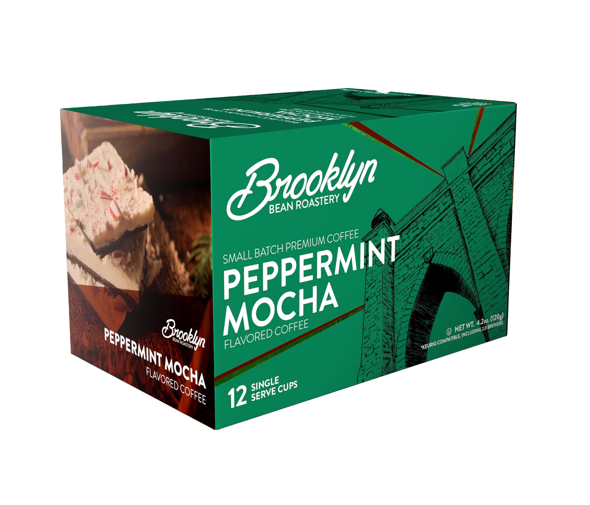 Brooklyn Beans Peppermint Mocha Coffee Pods for Keu…