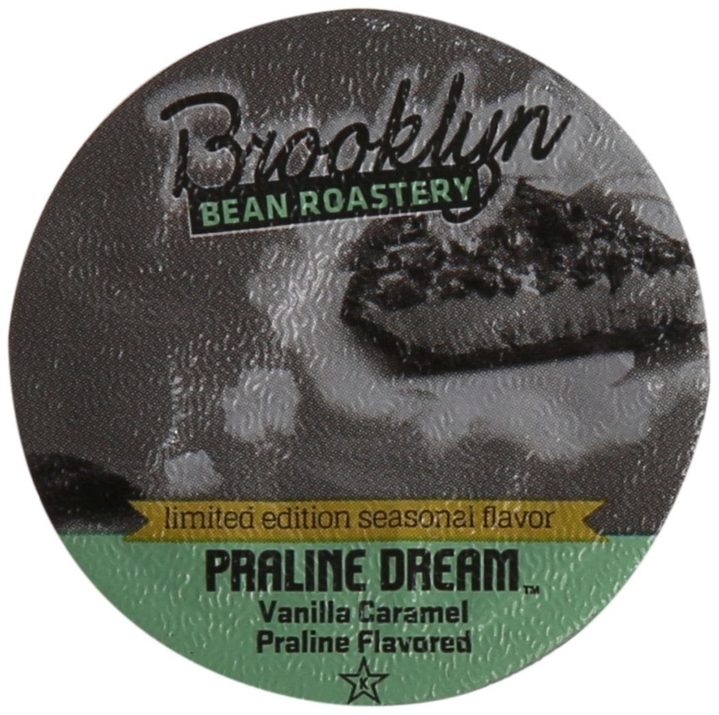 Brooklyn Bean Roastery Praline Dream Vanilla Caramel Coffee Pods for Coffee Brewers, 40-Pack