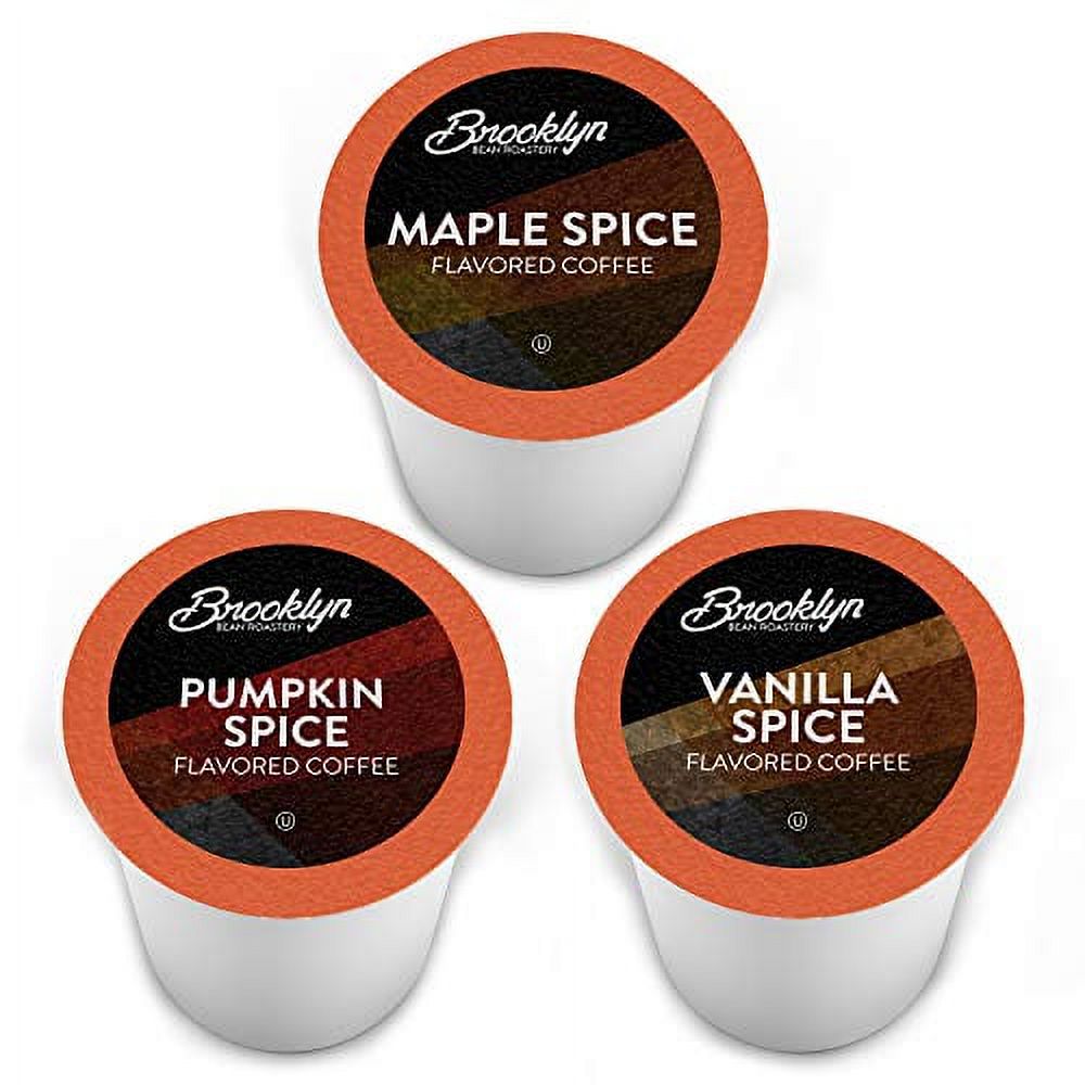 Brooklyn Beans Roastery Coffee Pods, Fall Flavored Variety Pack Sampler ...
