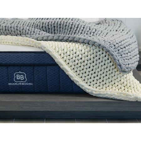 Brooklyn Bedding Knit Weighted Blanket 50x60 10lbs Cream