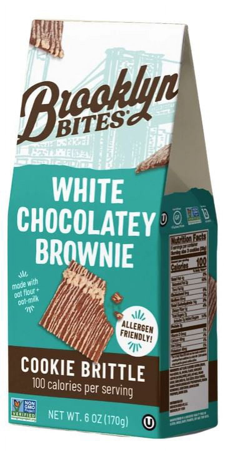 Brooklyn Bites Kosher Thin Cookie Brittle White Chocolatey Brownie - 6 Oz