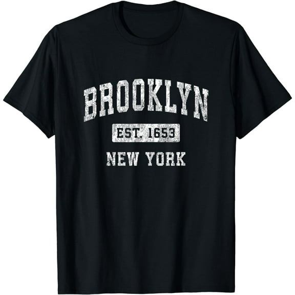 Brooklyn Borough New York T-Shirt College Letters Tee T-Shirt