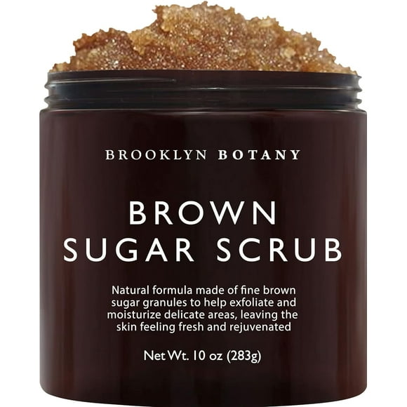 Brooklyn Botany Brown Sugar Exfoliating Body Scrub, Face Scrub & Foot Scrub, 10 oz
