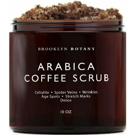 Brooklyn Botany Coffee, 100% Natural, Great for Body Face and Facial Scrub, Best Anti Cellulite & Stretch Mark Treatment, Spider Vein Therapy for Varicose Veins & Eczema, 10 Oz.
