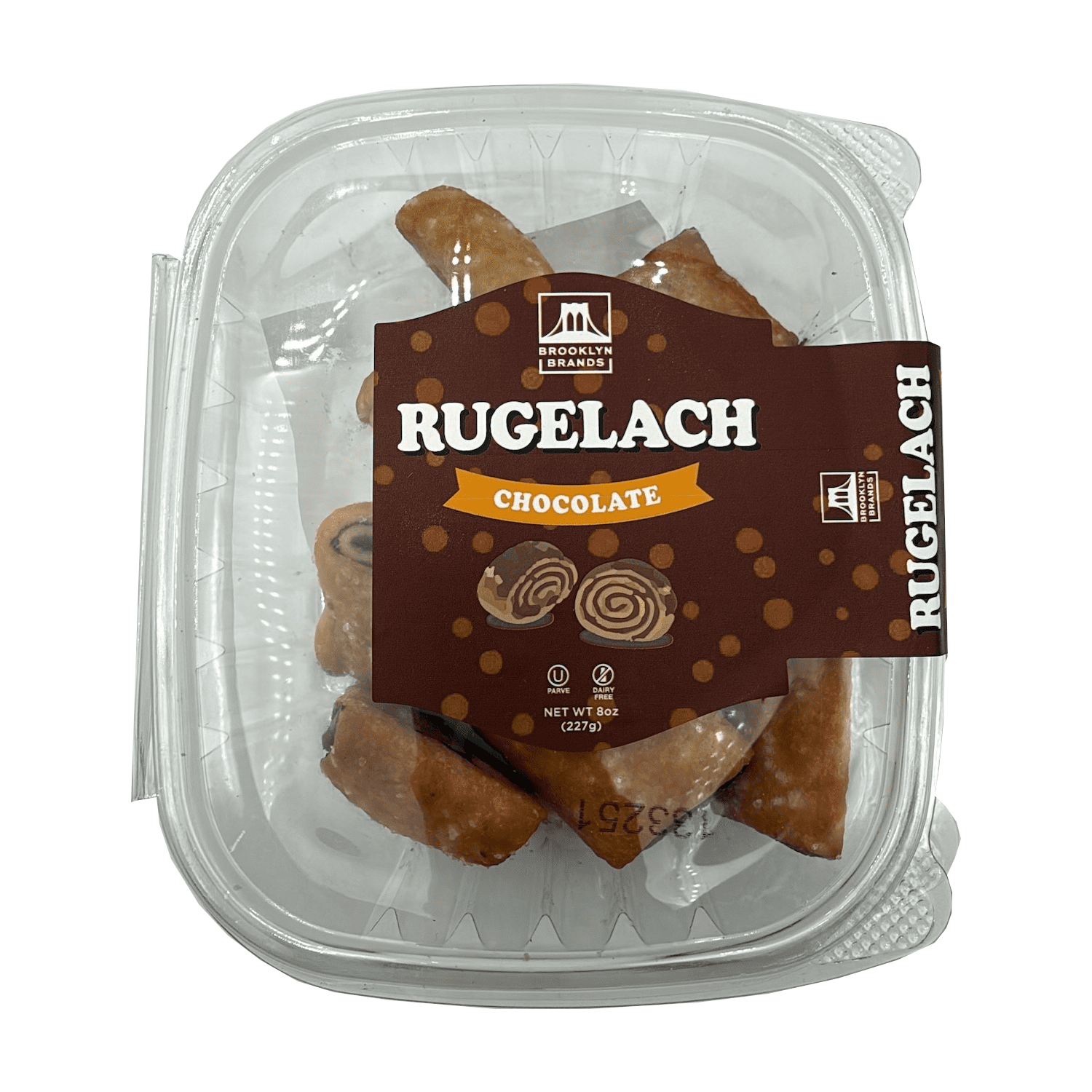 Brooklyn Brands Natural Vegan Chocolate Rugelach with Caramelized Sugar Topping, 8 oz.