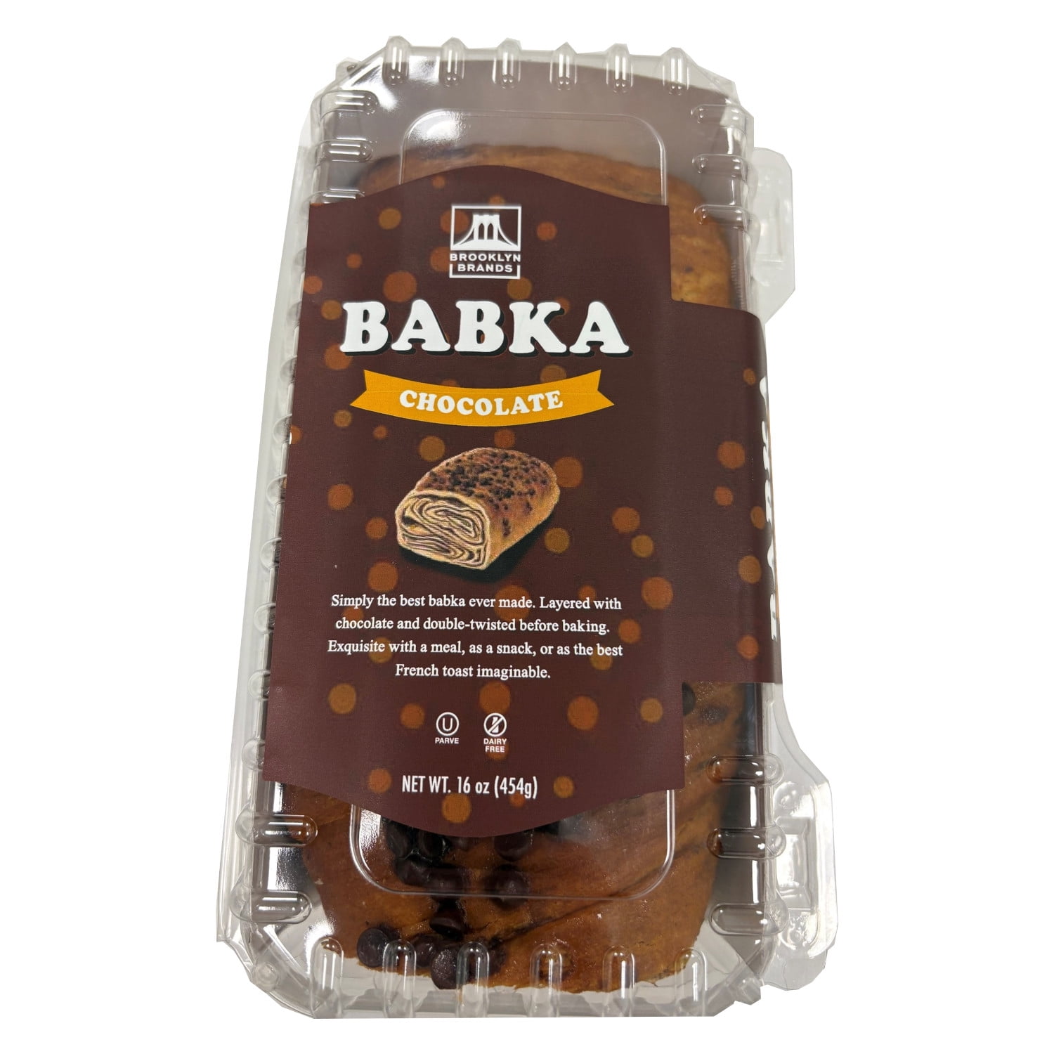 Brooklyn Brands Supreme Chocolate Babka with Baked Chocolate Shavings, 16oz., Ambient, Regular
