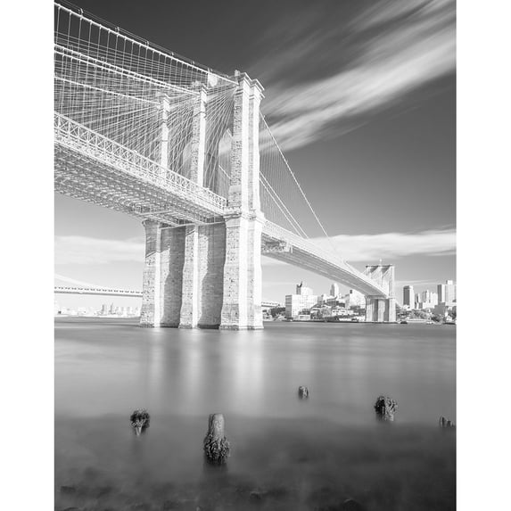 Brooklyn Bridge Black and White Poster Print by Marek Masik