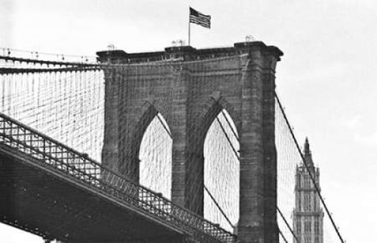 Brooklyn Bridge Canvas Art - Linda Omelianchuk (24 x 36)