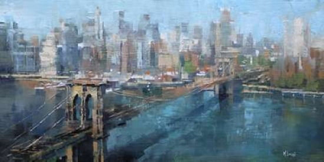 Brooklyn Bridge Canvas Art - Mark Lague (24 x 48)