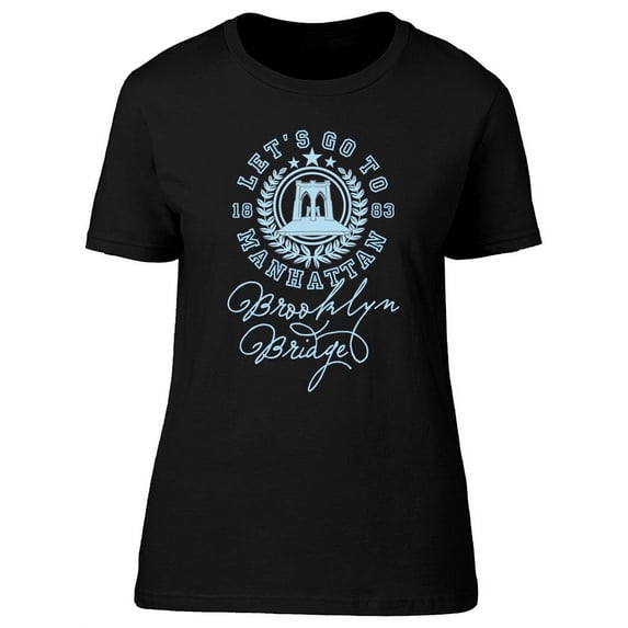 Brooklyn Bridge Manhattan 83 T-Shirt Women -Image by Shutterstock, Female Medium