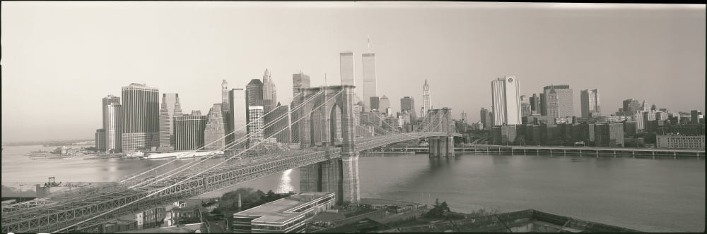 Brooklyn Bridge Manhattan New York City NY Canvas Art - Panoramic Images (36 x 12)