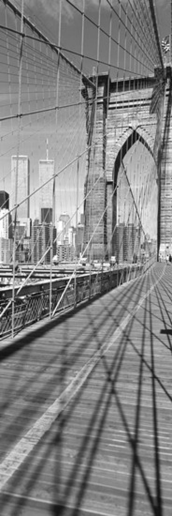 Brooklyn Bridge Manhattan New York City NY USA Canvas Art - Panoramic Images (18 x 6)