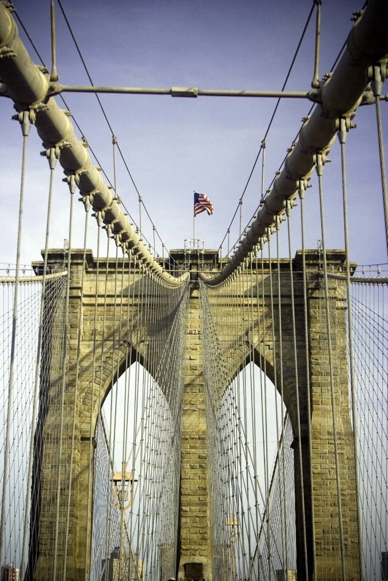 Brooklyn Bridge Manhattan New York Usa Canvas Art - Gregory Byerline Design Pics (22 x 34)