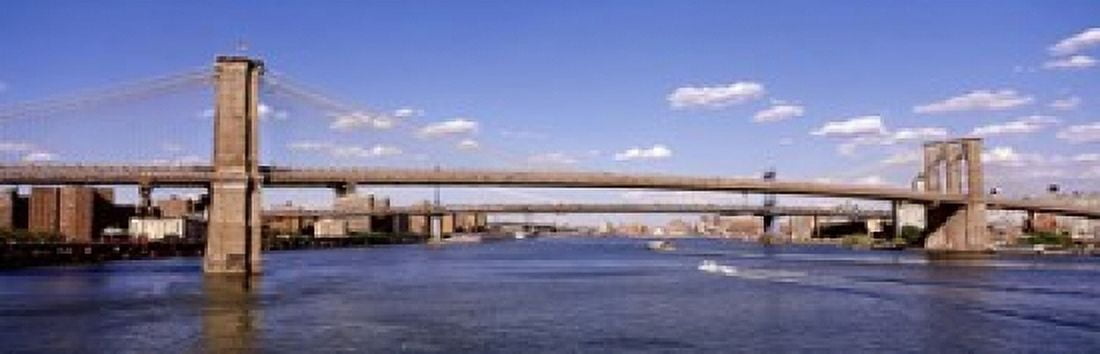 Brooklyn Bridge NYC New York City New York State USA Canvas Art - Panoramic Images (18 x 6)