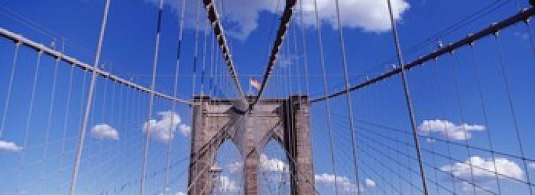 Brooklyn Bridge NYC New York City New York State USA Canvas Art - Panoramic Images (18 x 7)