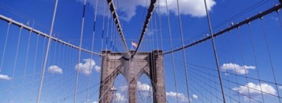 Brooklyn Bridge NYC New York City New York State USA Canvas Art - Panoramic Images (36 x 13)