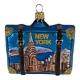 thumbnail image 1 of Brooklyn Bridge New York City Suitcase Polish Glass Christmas Tree Ornament, 1 of 7