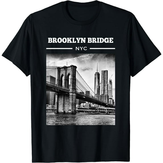 Brooklyn Bridge New York City shirt NYC Gifts Men Women T-Shirt Black 2X-Large