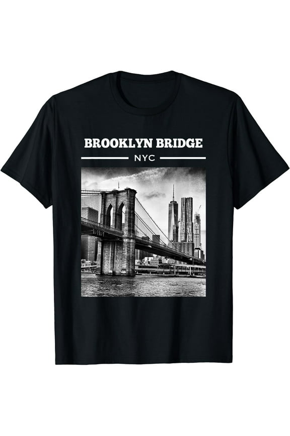 Brooklyn Bridge New York City shirt NYC Gifts Men Women T-Shirt Black 2X-Large