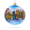thumbnail image 1 of Brooklyn Bridge, New York, USA Glass Ball Christmas Ornament 4 Inches, 1 of 5