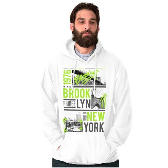 Brooklyn Bridge New York Graffiti Hoodie Sweatshirt Women Men Brisco Brands L