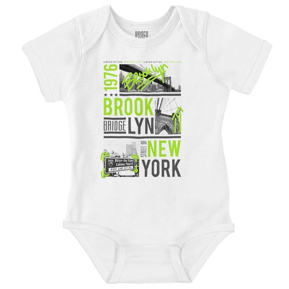 Brooklyn Bridge New York Graffiti Romper Boys or Girls Infant Baby Brisco Brands 18M
