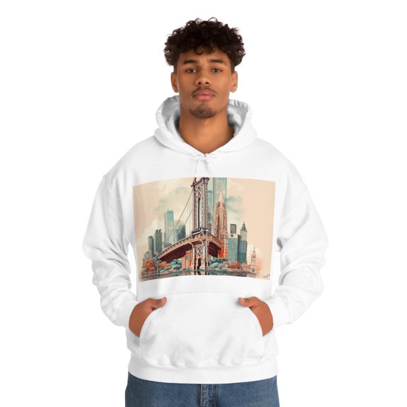 Brooklyn Bridge New York Urban Wanderlust Unisex Adventure Hoodie