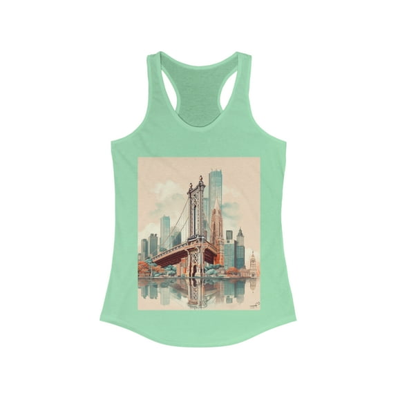 Brooklyn Bridge New York  Wanderlust Dreamer Racerback Tank