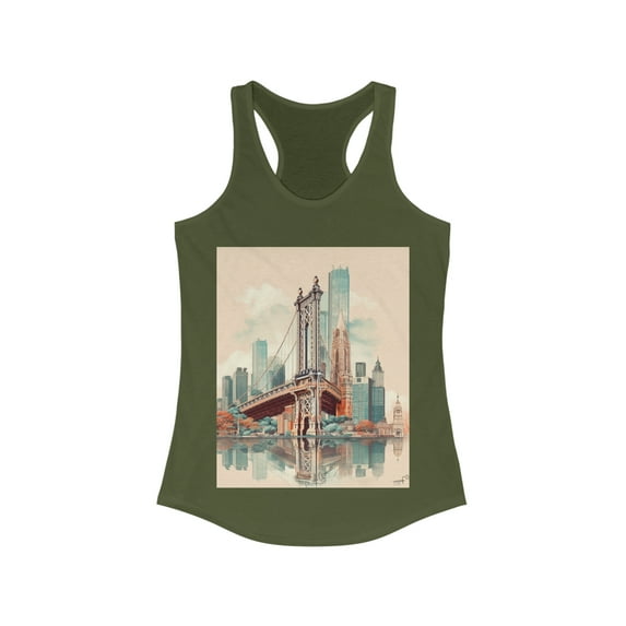 Brooklyn Bridge New York Wanderlust Dreamer Racerback Tank